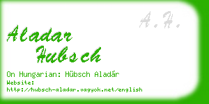aladar hubsch business card